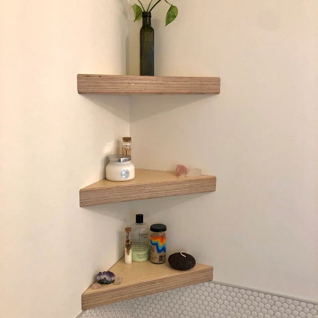 Customer photo review of Boomerang Corner Shelf