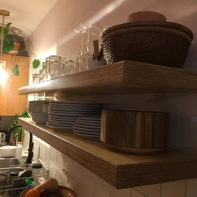 Customer photo review of Baltic Birch Plywood Floating Shelf