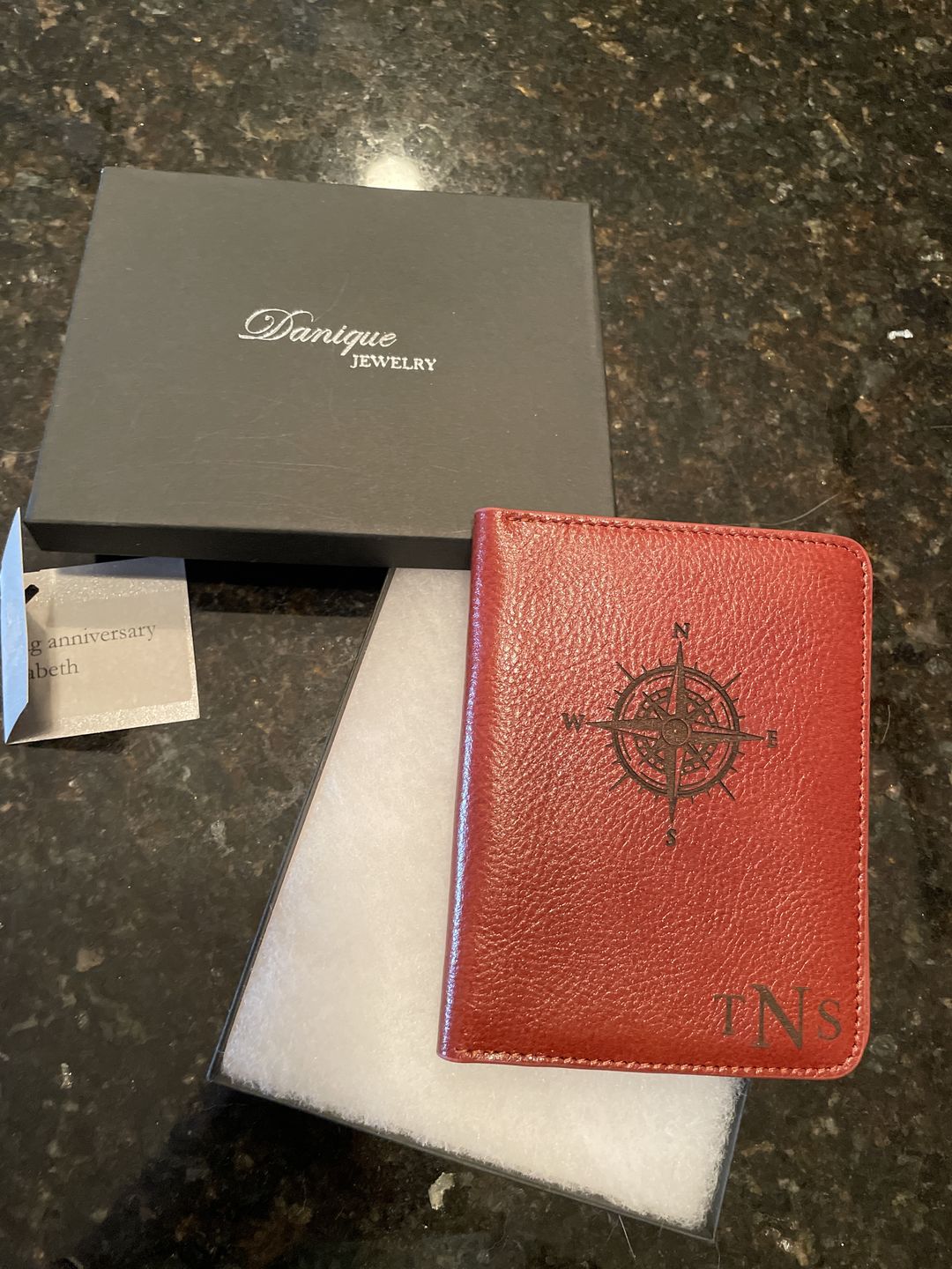 Customer photo review of Personalized Leather Passport Holder