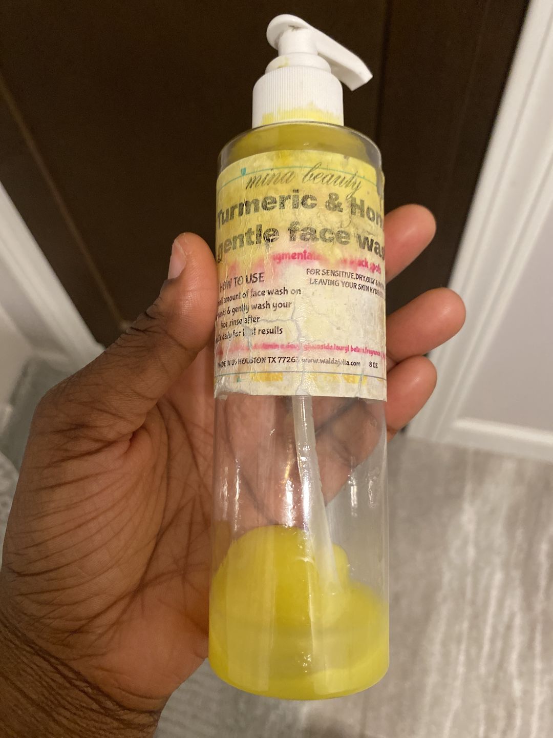 Customer photo review of Turmeric face wash