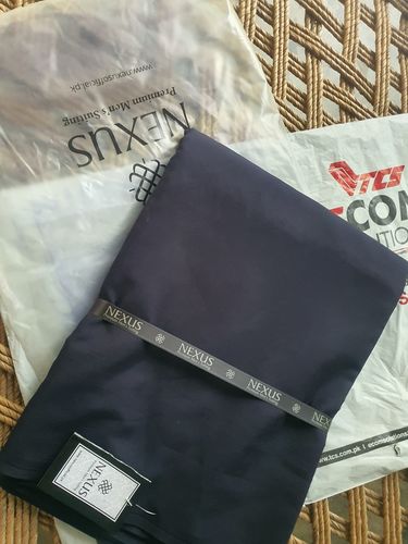 Customer photo review of Shahkaar (Maritime Blue) Wash and Wear Unstitched