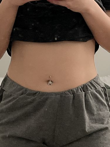 Customer photo review of Steel Scorpion Belly Button Ring