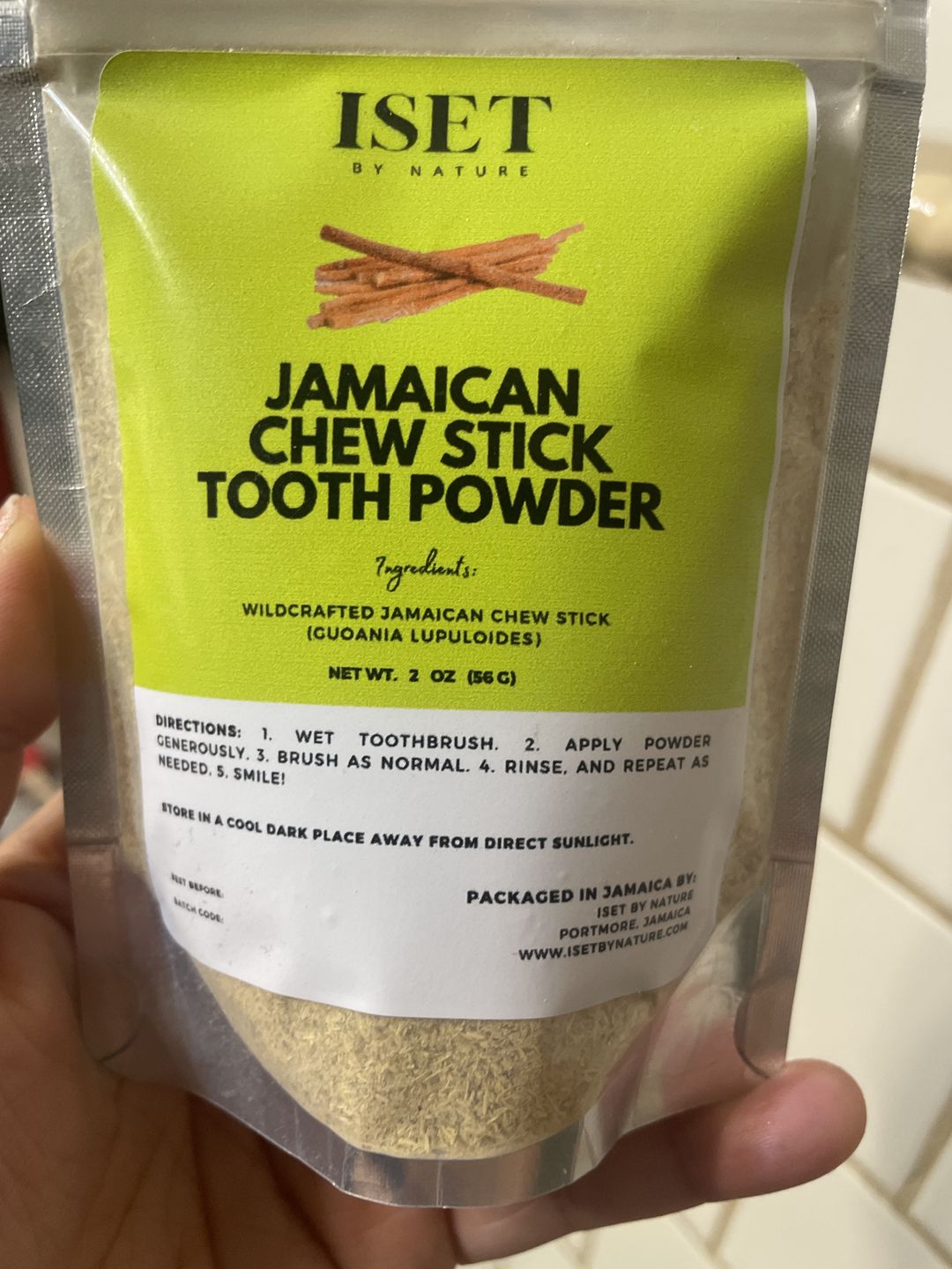Customer photo review of Chew Stick Tooth Powder with Sea Moss (Remineralizing, Whitening, Antiseptic)