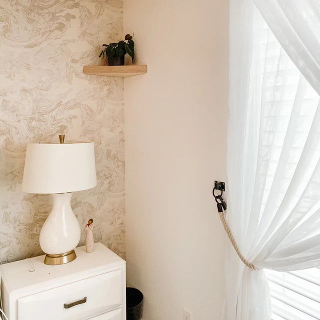 Customer photo review of Boomerang Corner Shelf