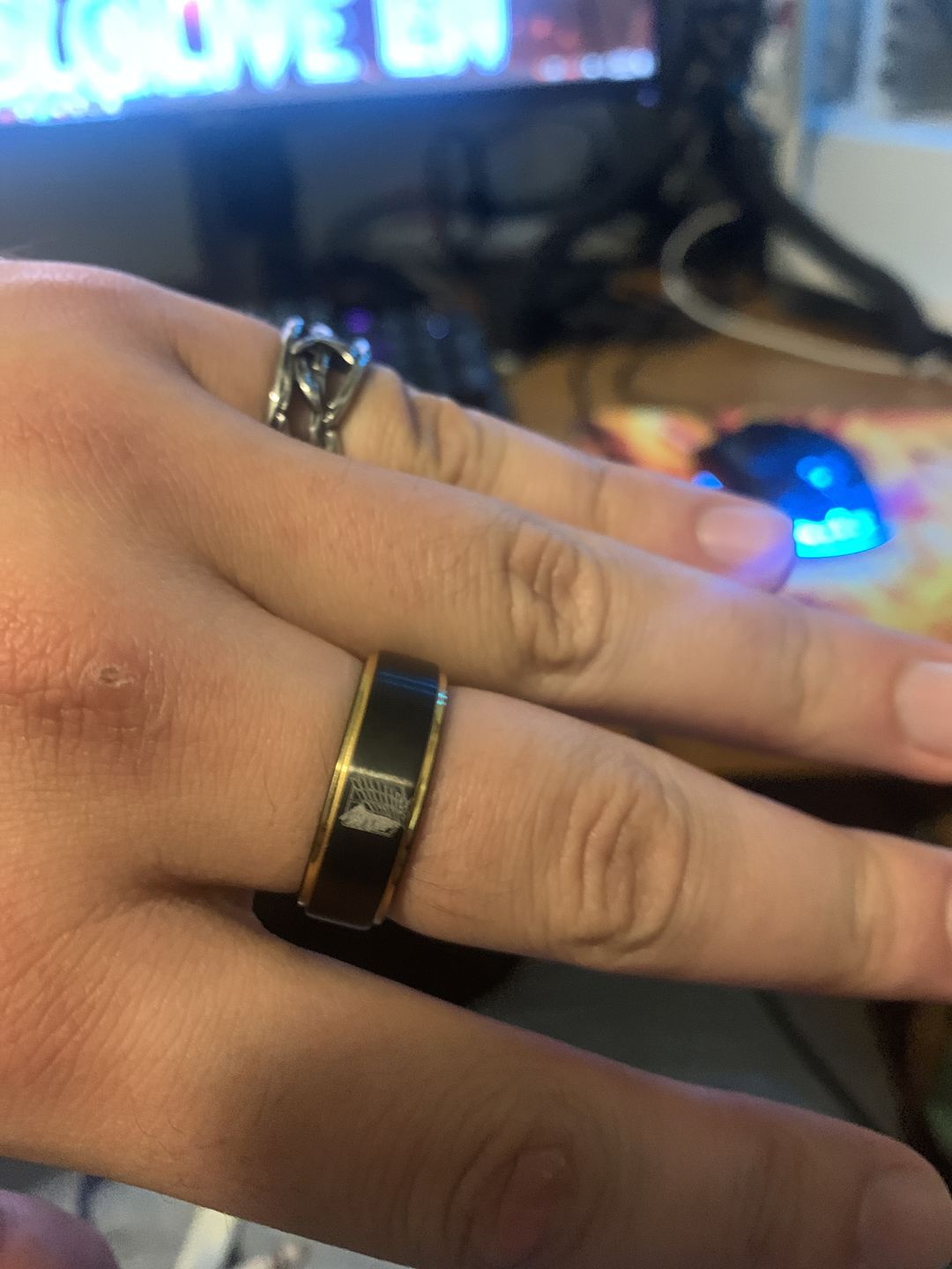 Customer photo review of [Limited Edition] 18K Gold Plated Wings of Freedom