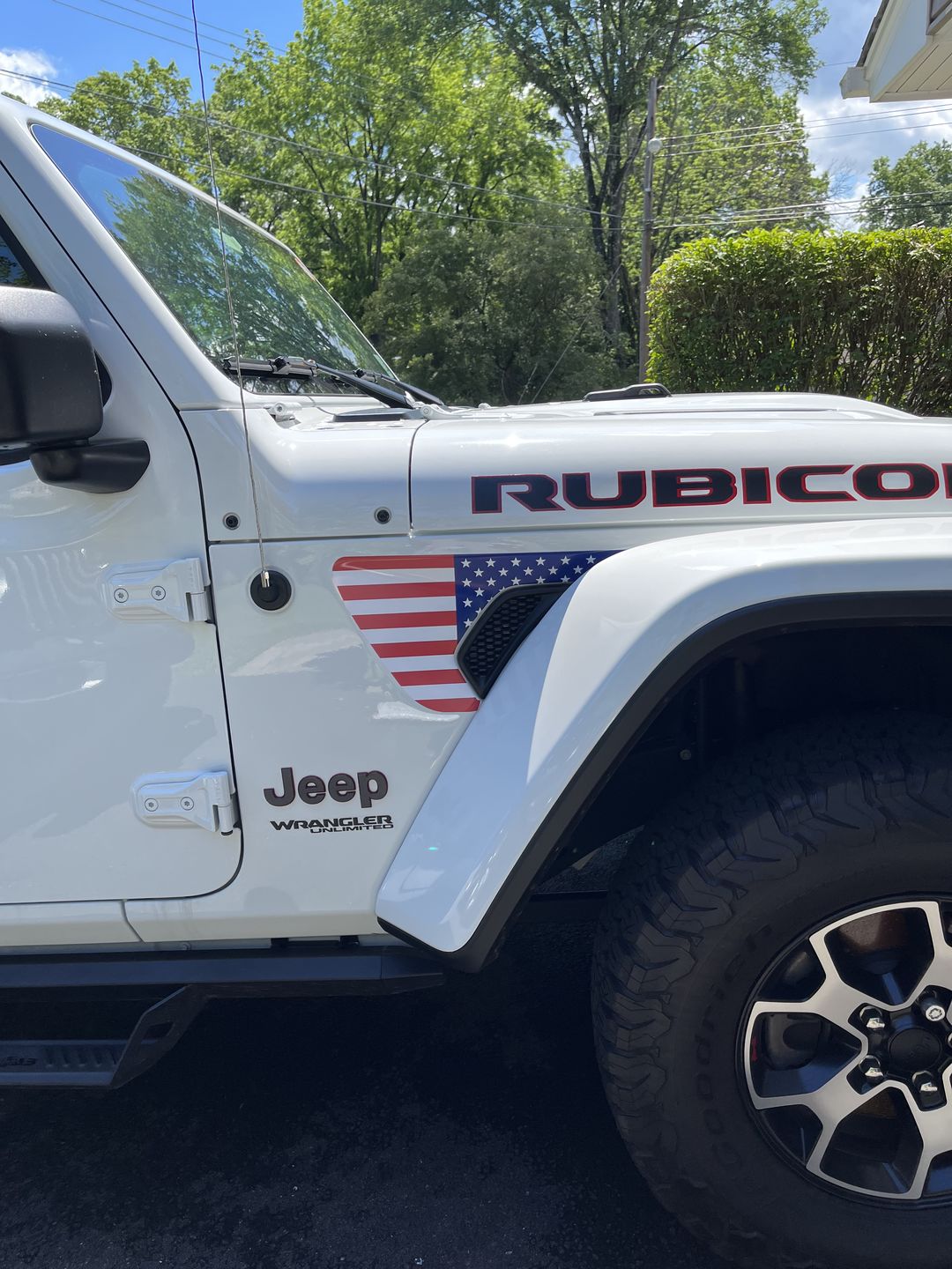 Customer photo review of FLAG - Fender Vent Premium Wrap Decal for Wrangler and Gladiator