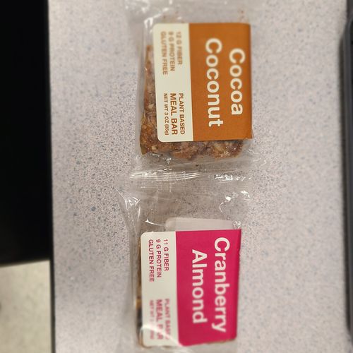 Customer photo review of MEAL BAR SAMPLE PACK - Box of 12