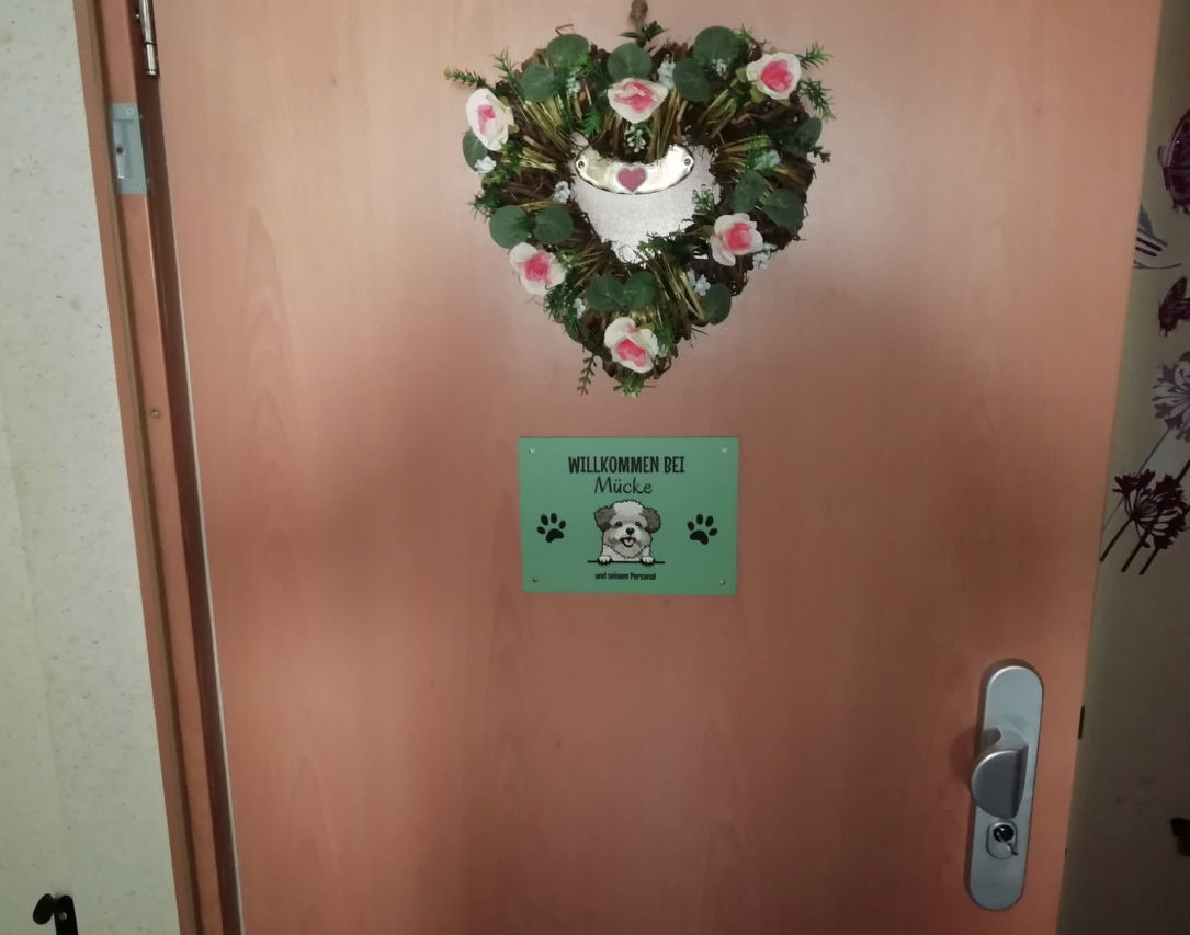 Customer photo review of Spähende Haustiere - Individuelles Türschild