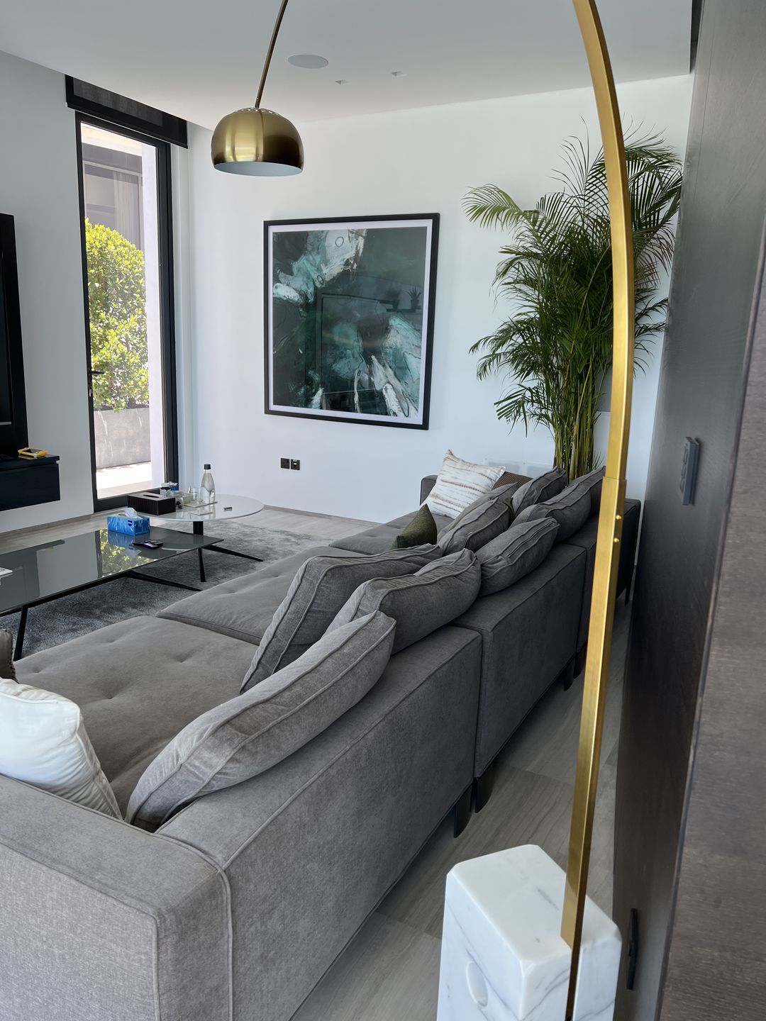 Customer photo review of Arc Lamp With Natural Marble Base Bp0078-G/BPI10311