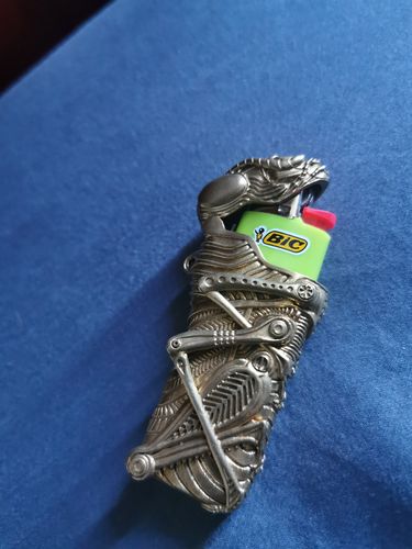 Customer photo review of Lighter Holder Keychain | Brass