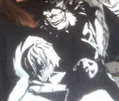 Customer photo review of Harajuku Style Death Note "Ryuk" Knit Sweaters