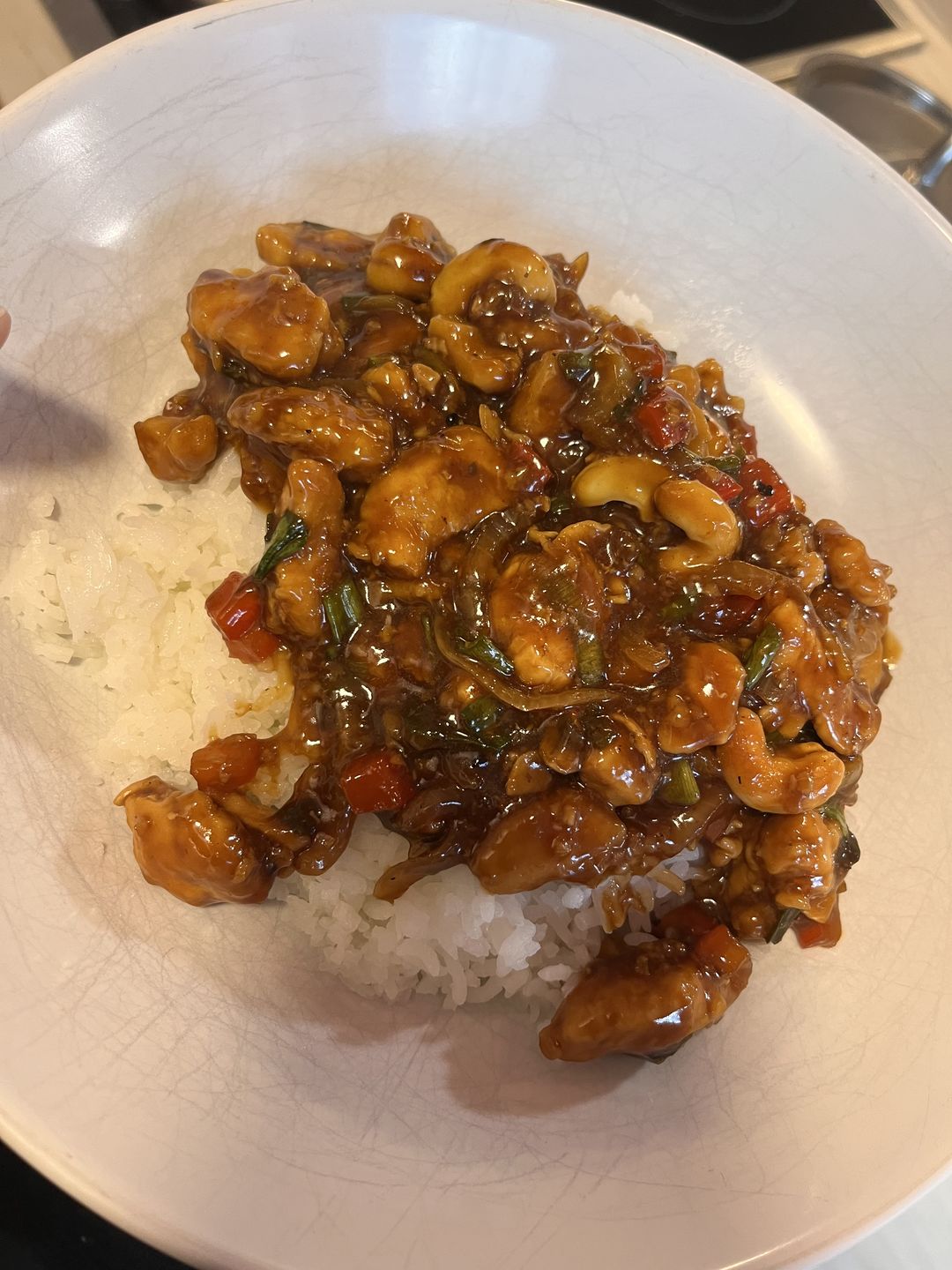 Customer photo review of Hähnchen mit Cashewkernen Kochbox in Bambuskorb mit weiteren 9 Gerichten