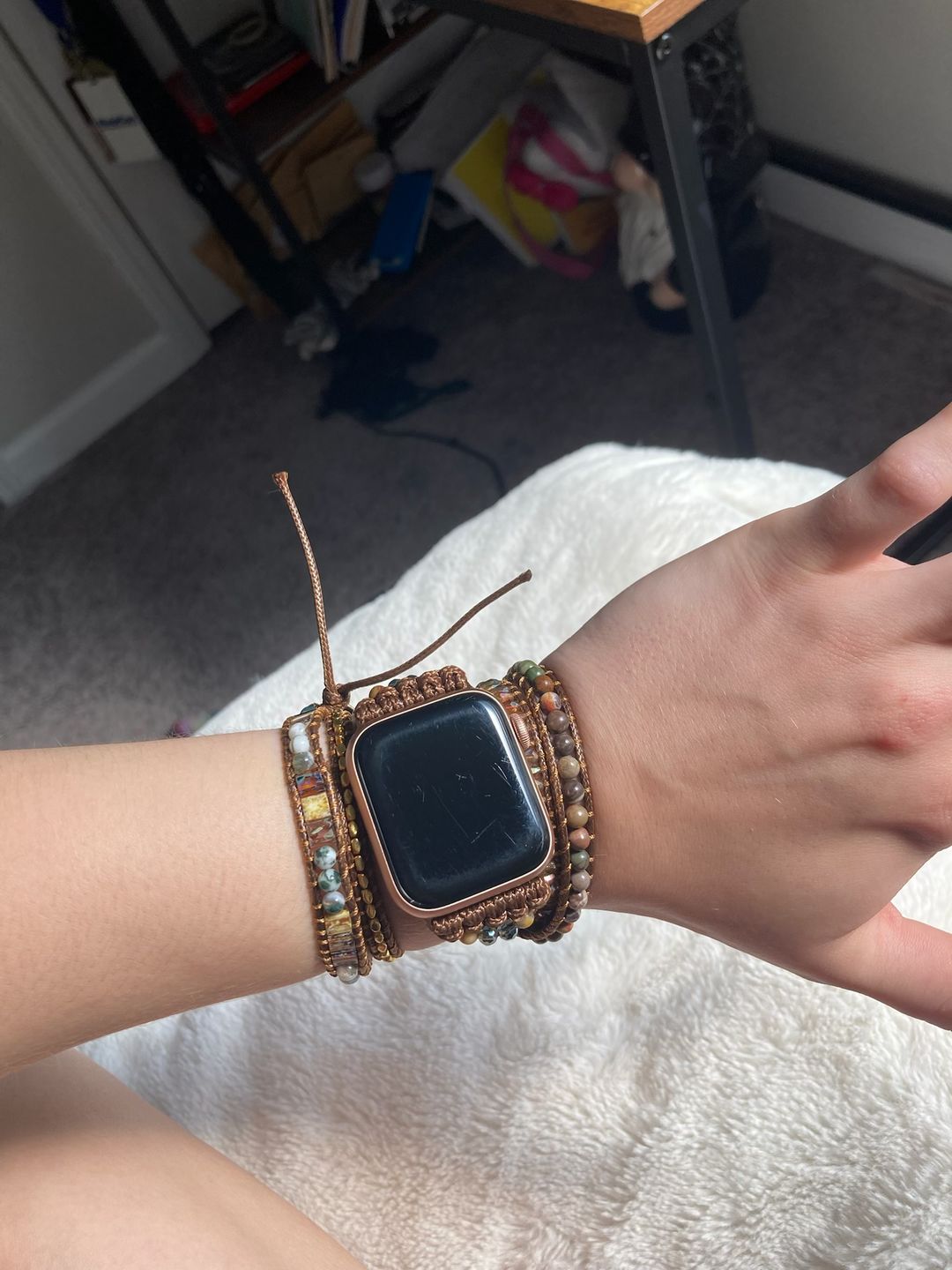 Customer photo review of Moonlight Goddess Apple Watch Strap