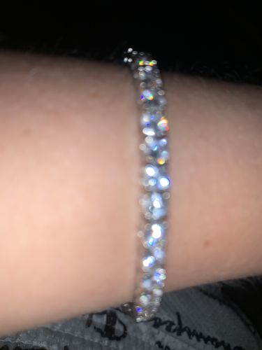 Customer photo review of 4mm Gold VVS Flawless Lab Diamond Tennis Bracelet