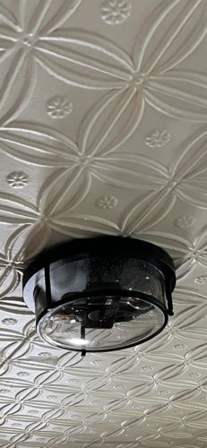 Customer photo review of Farmhouse Round Glass Flush Mount