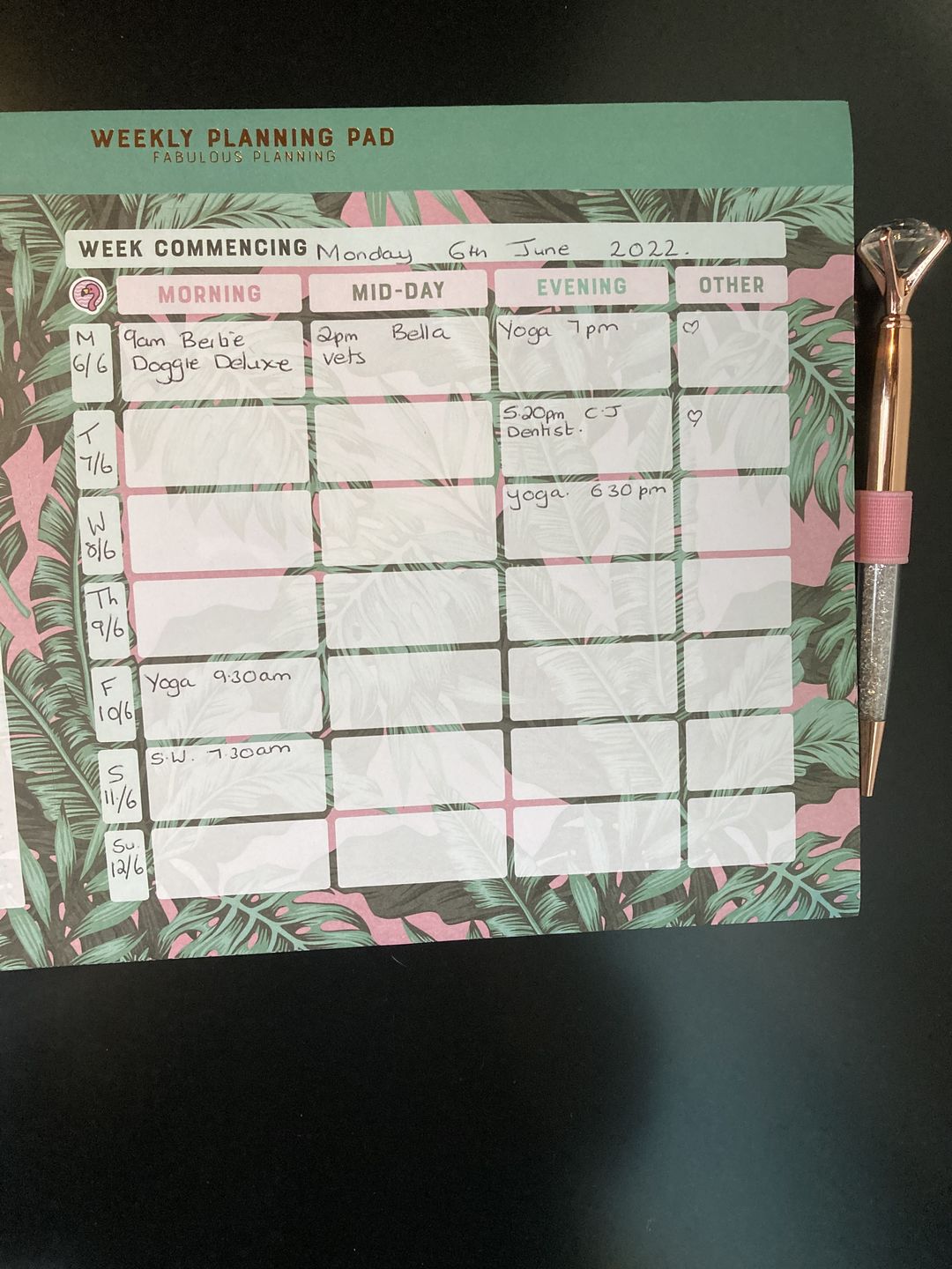 Customer photo review of A4 - Yearly Planning Pad - Botanical