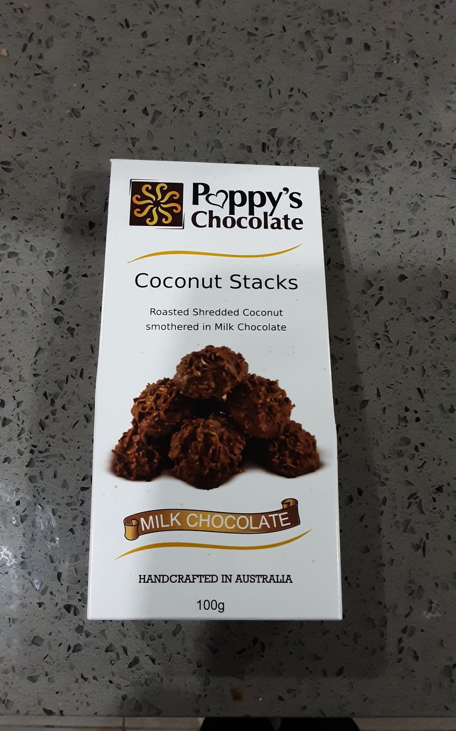Customer photo review of Milk Chocolate Coconut Stacks 100g