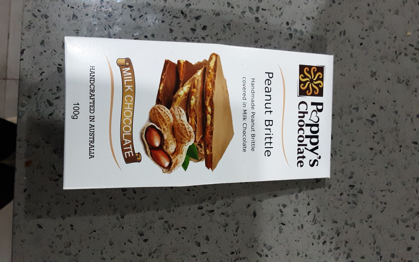 Customer photo review of Peanut Brittle coated in Milk Chocolate 100g