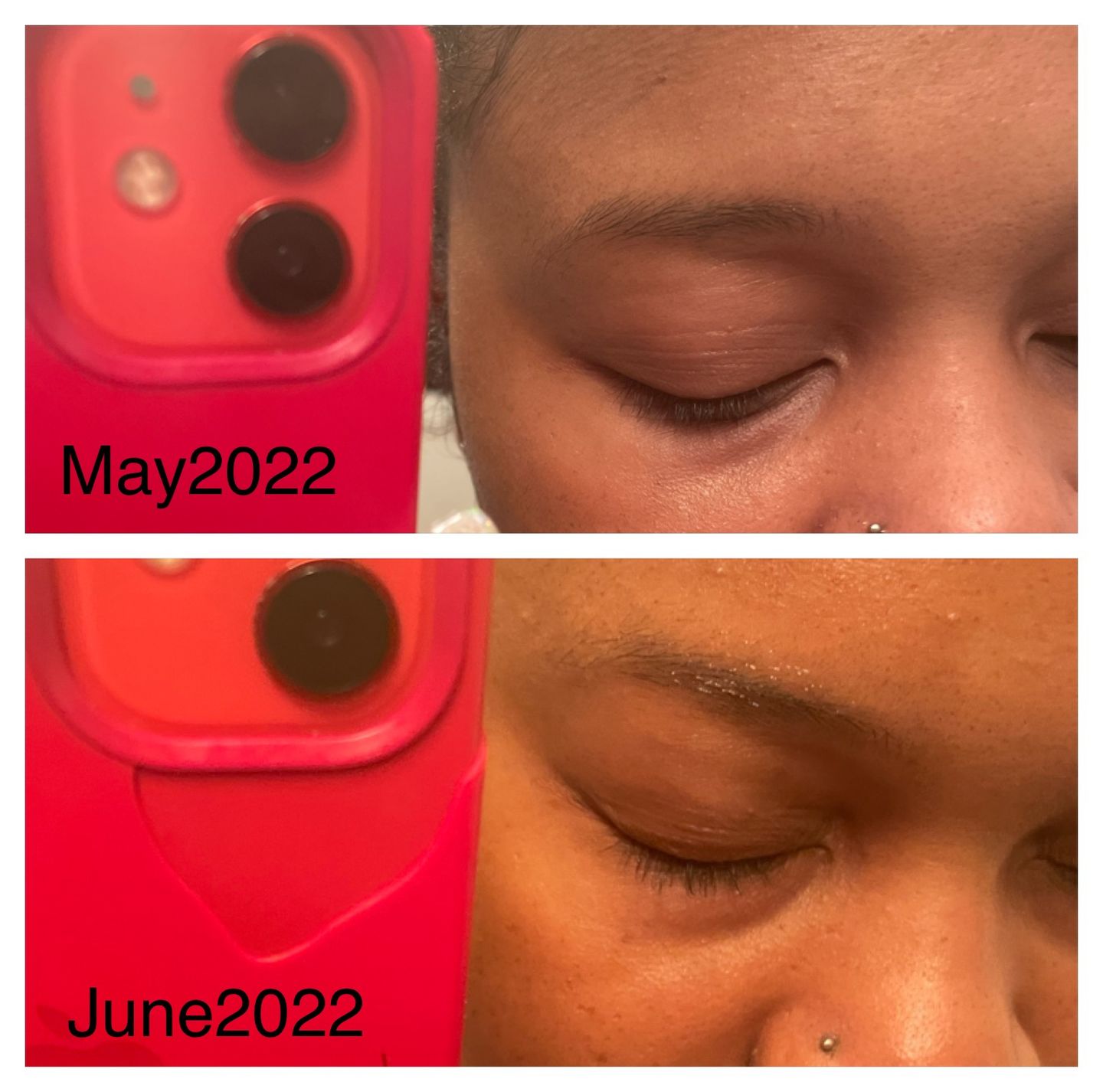 Customer photo review of Volume Eyebrow and Eyelash Serum -