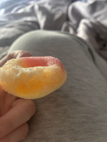 Customer photo review of Freeze Dried Peach Rings