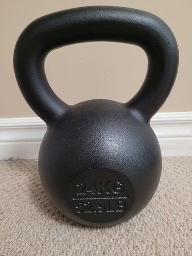 Customer photo review of 24kg / 53lbs E-coated Cast Iron Kettlebell