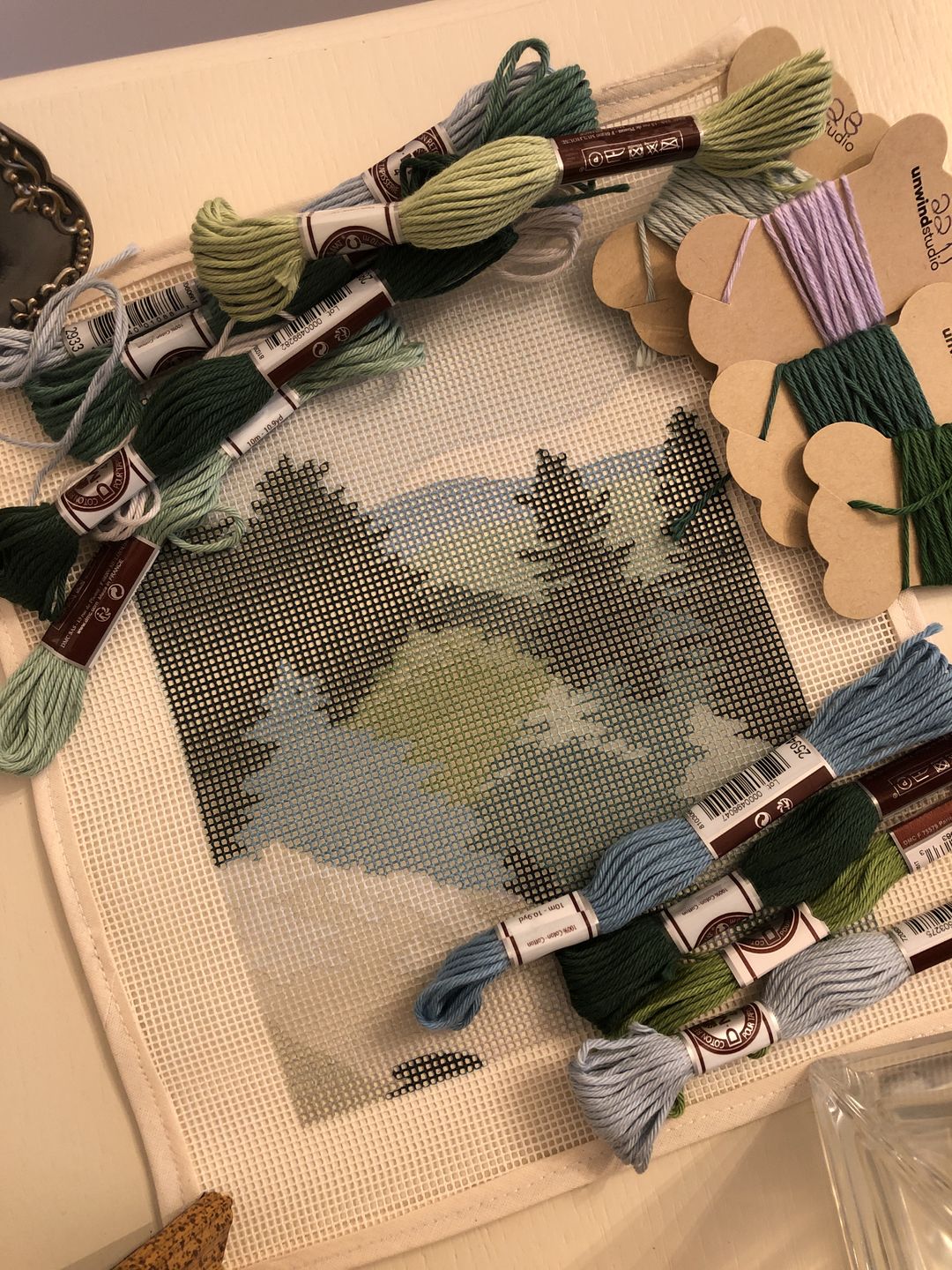 Customer photo review of Mountain Spring Needlepoint Kit