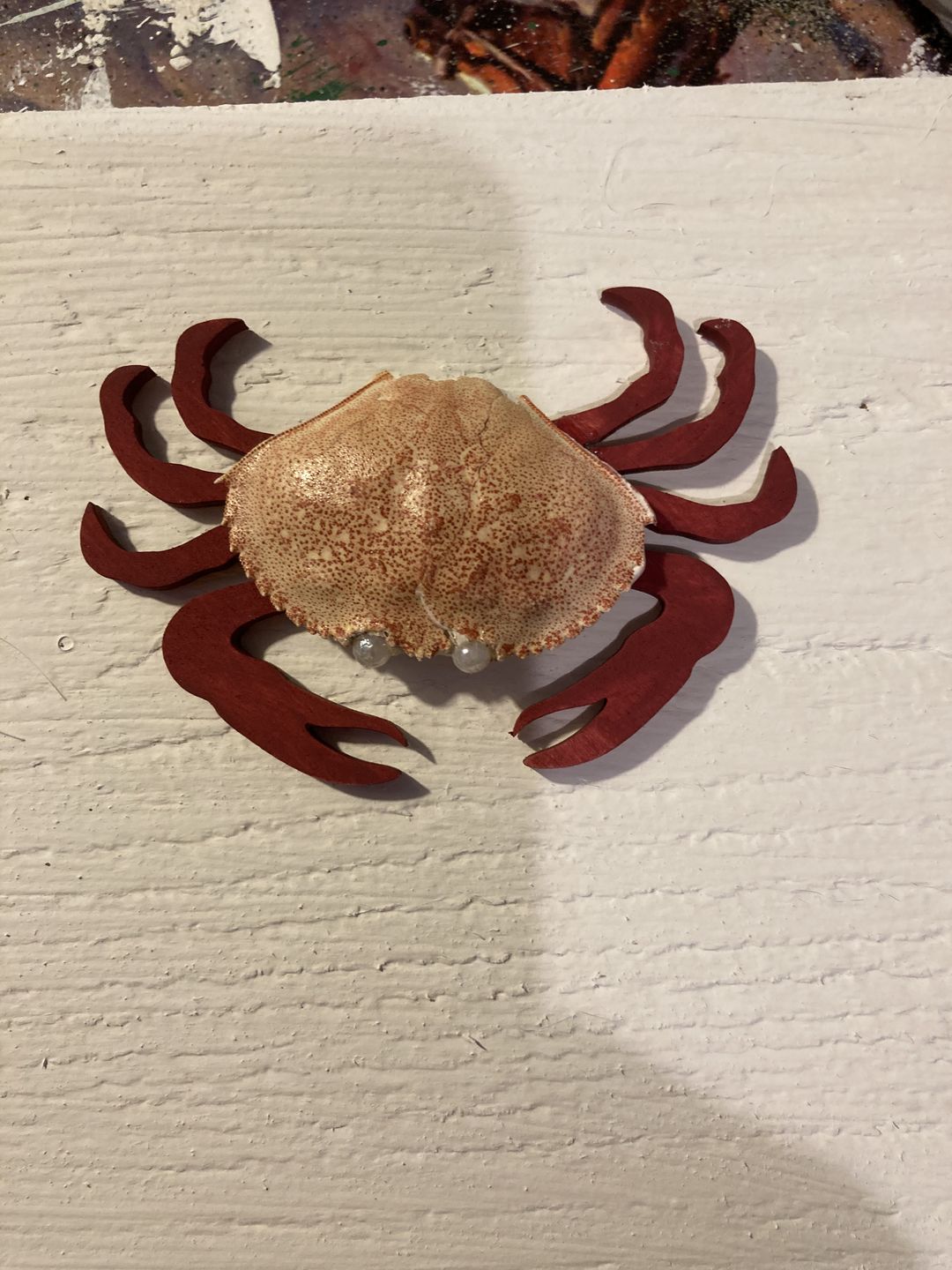Customer photo review of Unfinished Wooden Crab Shape - Ocean - Nursery - Craft - up to 24" DIY