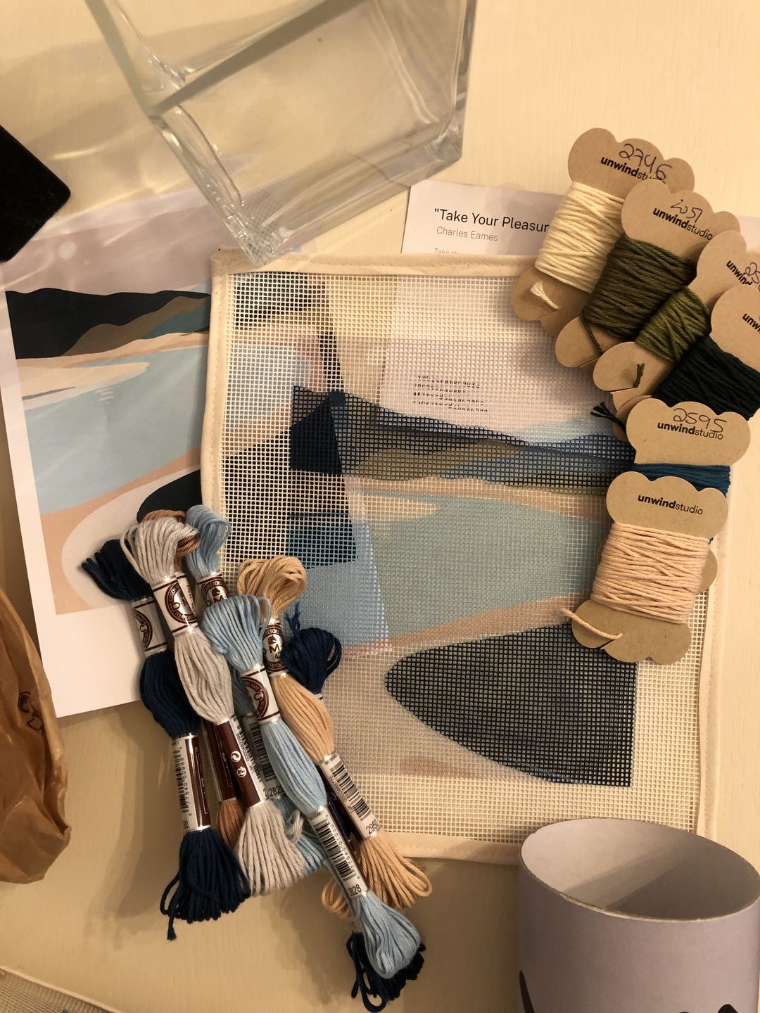 Customer photo review of Bella Landscape Needlepoint Kit