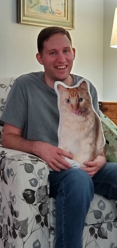 Customer photo review of Create A Custom Cat Pillow