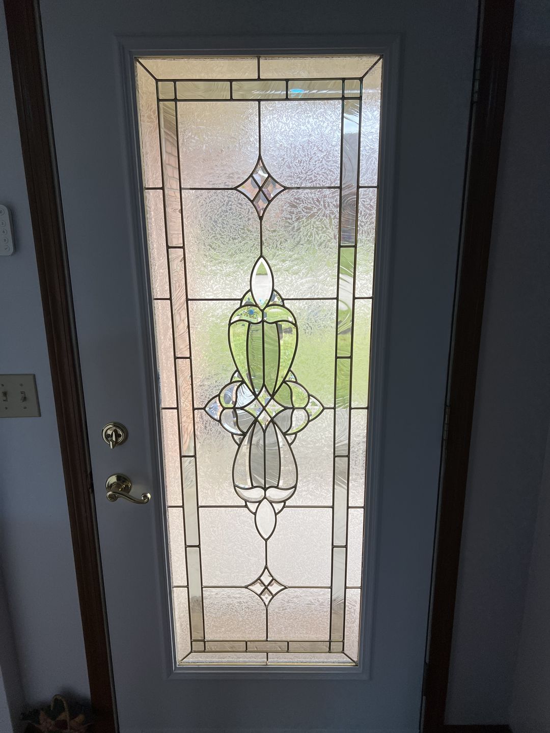 Customer photo review of Wexford Glass and Frame Kit (Full Lite 22" x 64" Glass Size)