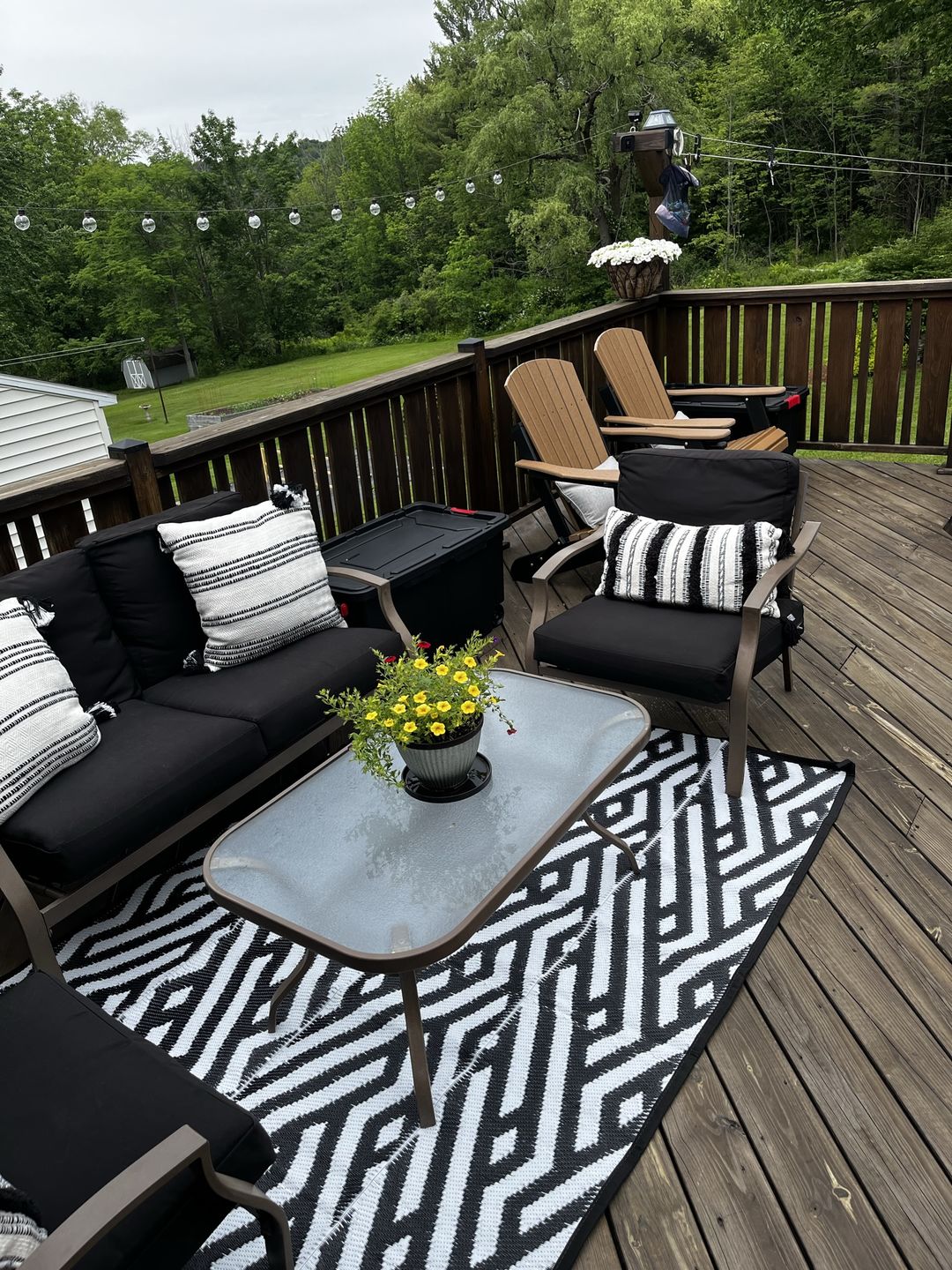 Customer photo review of DuraWeather Poly® King Size Folding Adirondack Chair With Collapsible Cup Holders
