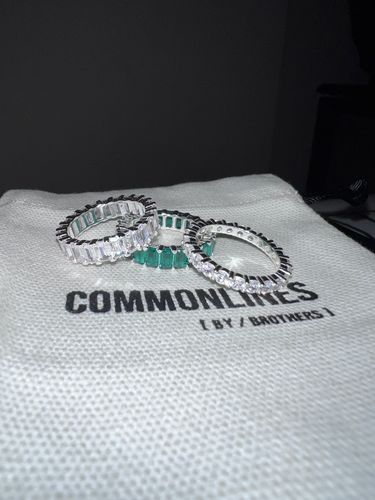 Customer photo review of Baguette Eternity Ring - Verde