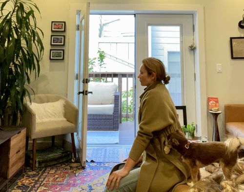 Customer photo review of Lydia cashmere coat belt attached JL033C