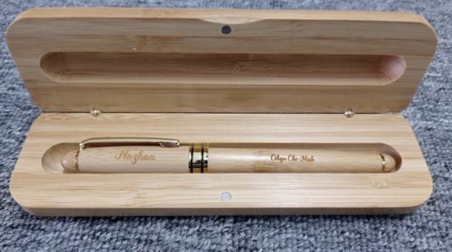 Customer photo review of Personalised Laser Engraving Pen Wooden Luxury Premium