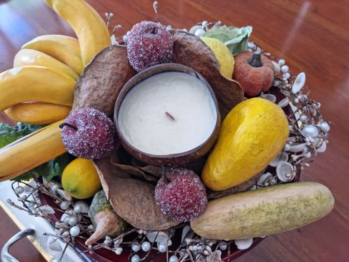 Customer photo review of Candle Making Kit Coconut - Starter DIY Kit With Coco Soy Wax Blend & 60ml Fragrance