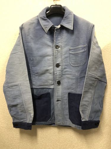 Customer photo review of 【~50's】French Vintage Blue Moleskin Work Jacket "Le Mont St. Michel"
