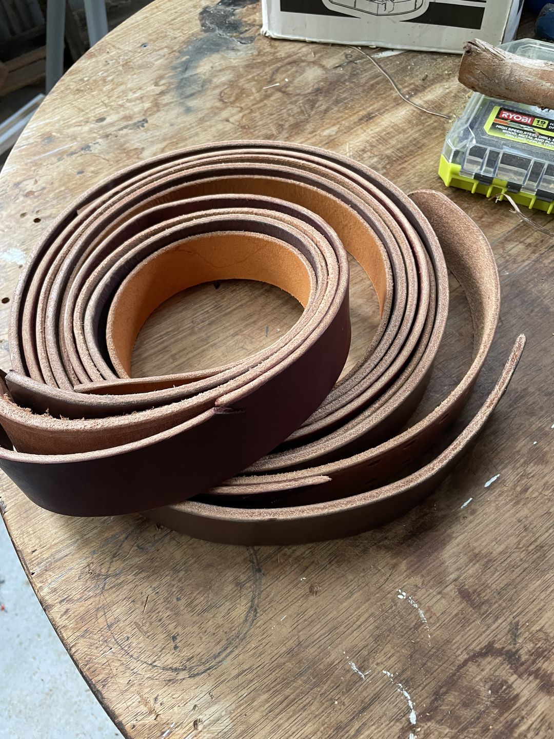 Customer photo review of Leather offcuts