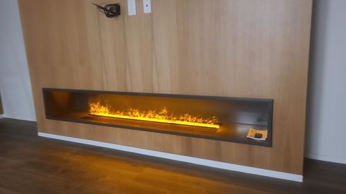 Customer photo review of Aquafire® 60'' Water Vapor Built-In Electric Fireplace Insert