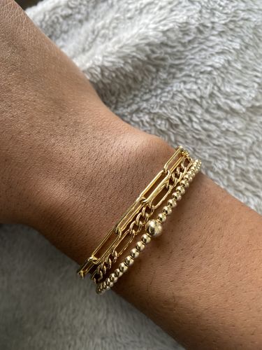 Customer photo review of chunky paperclip bracelet