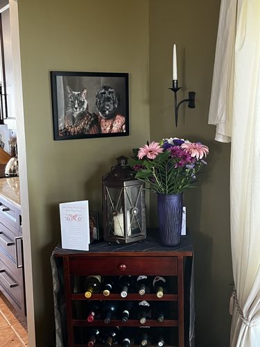 Customer photo review of The Queen & The Duchess  – Custom Vintage Pet Portrait