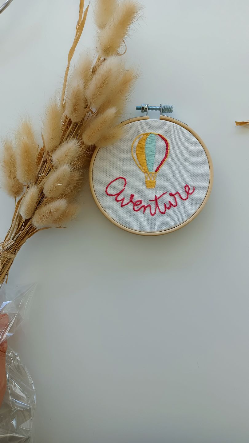 Customer photo review of Kit Broderie Montgolfière