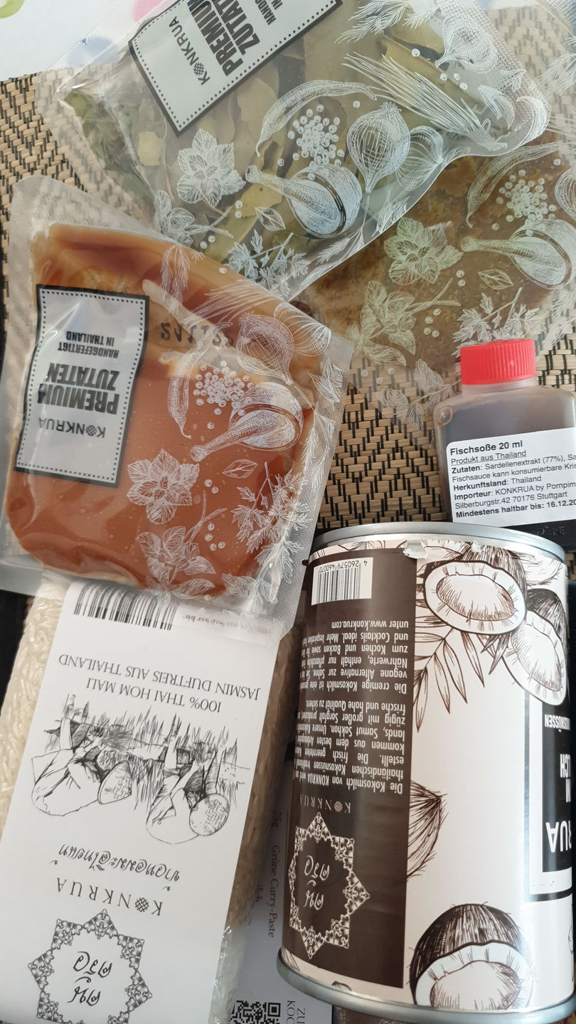 Customer photo review of Grünes Thai Curry Kochbox (für 3-4 Portionen) in der Schilfgrastasche