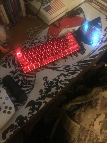Customer photo review of Pewdiepie Keyboard & Mouse Combo