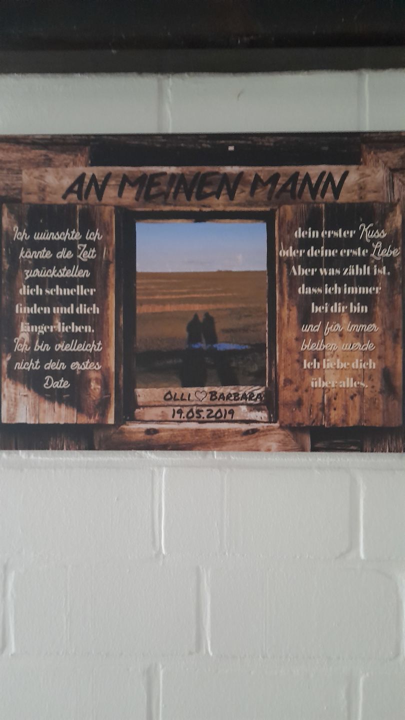 Customer photo review of Immer bei dir (an ihn) - Paar-Leinwand