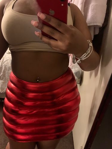 Customer photo review of Silver Bright Layered Skirt