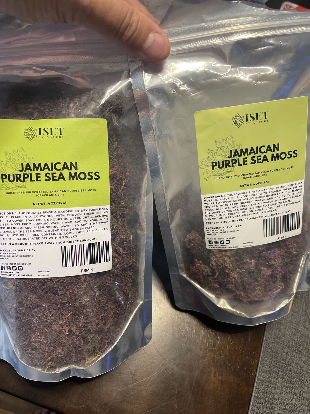 Customer photo review of Jamaican Purple Sea Moss (Raw, Wildcrafted)