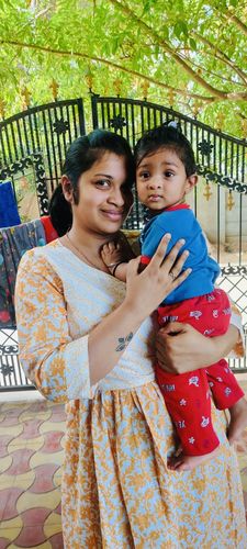 Customer photo review of Cream and Honey Block Print Maxi