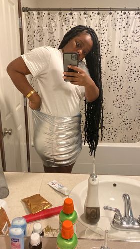 Customer photo review of Silver Bright Layered Skirt