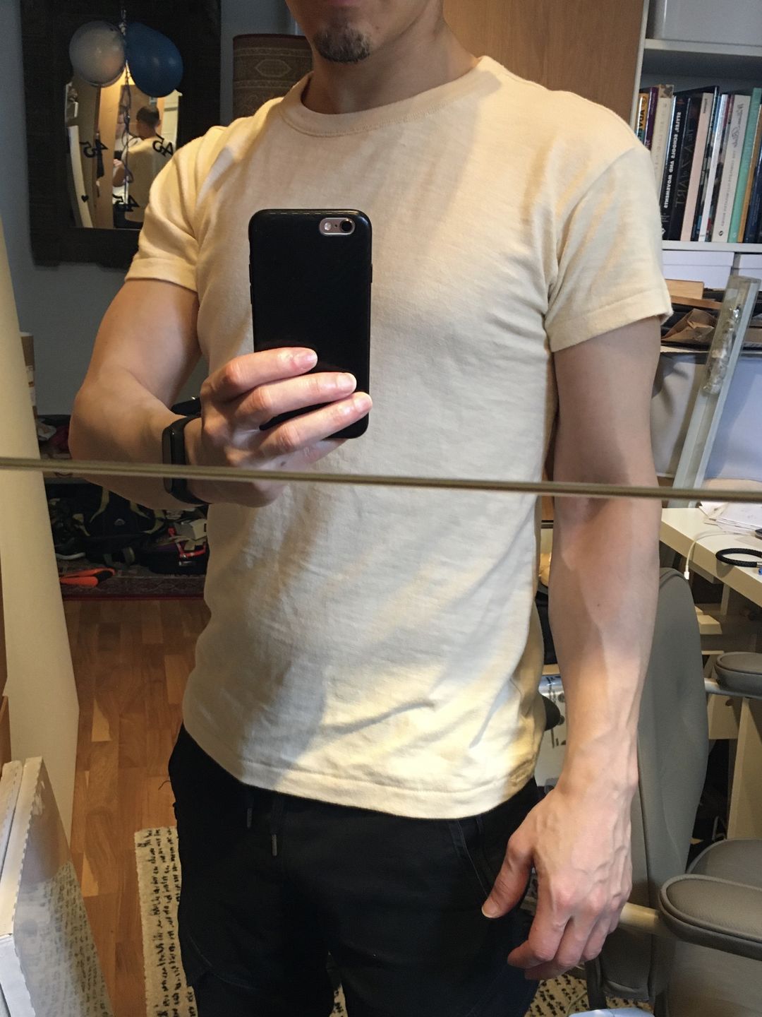 Customer photo review of 1940s USN Slub Cotton Crew T-Shirt