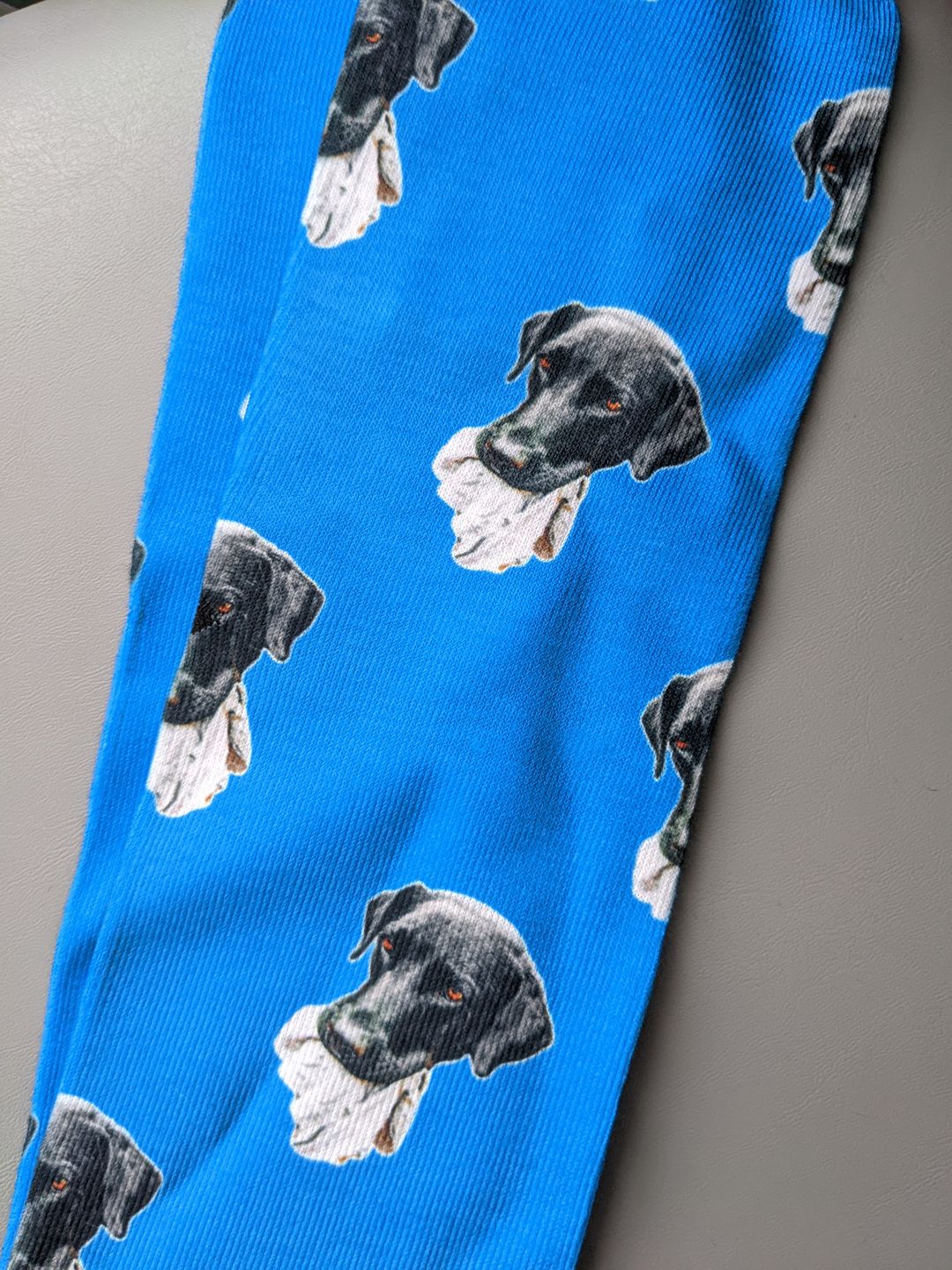 Customer photo review of Custom Pet Art Socks